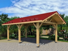Навес на сваях 4х7